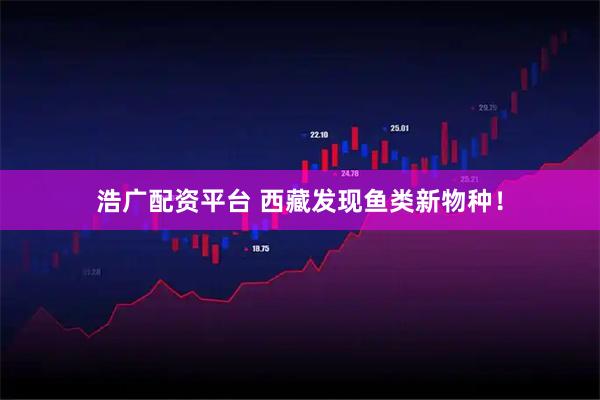 浩广配资平台 西藏发现鱼类新物种！